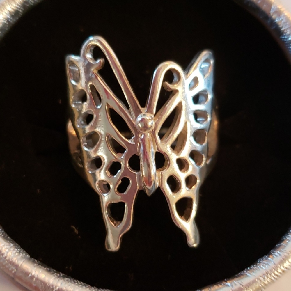 Sterling Butterfly Ring